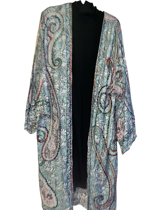 Raj Other - Raj Multicolor Paisley Duster Thick Hand Stitching D5